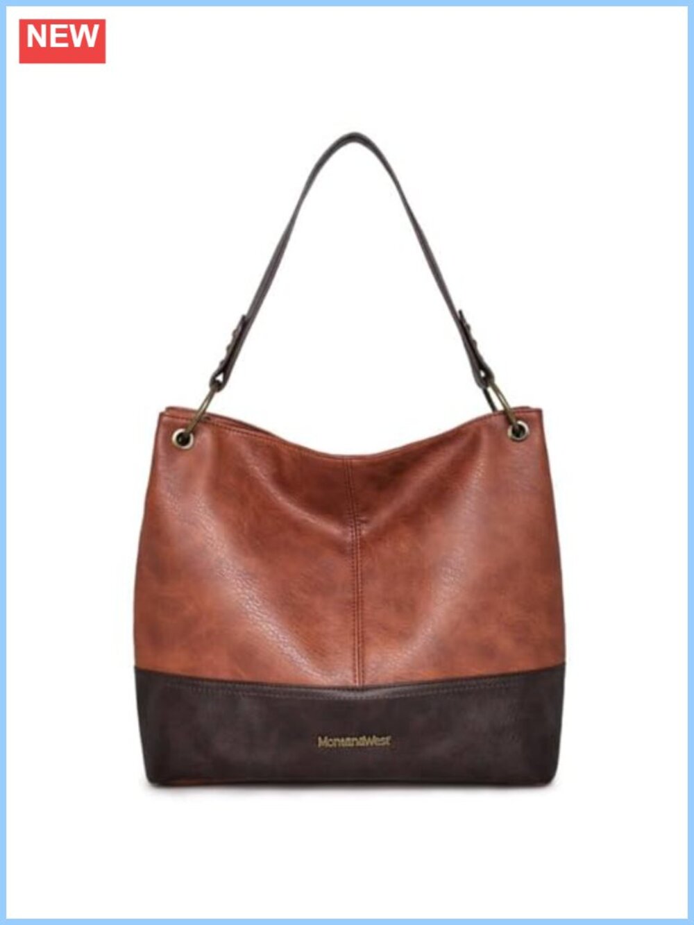 Vegan Leather Hobo Shoulder Bag Slouchy Tote Handbag